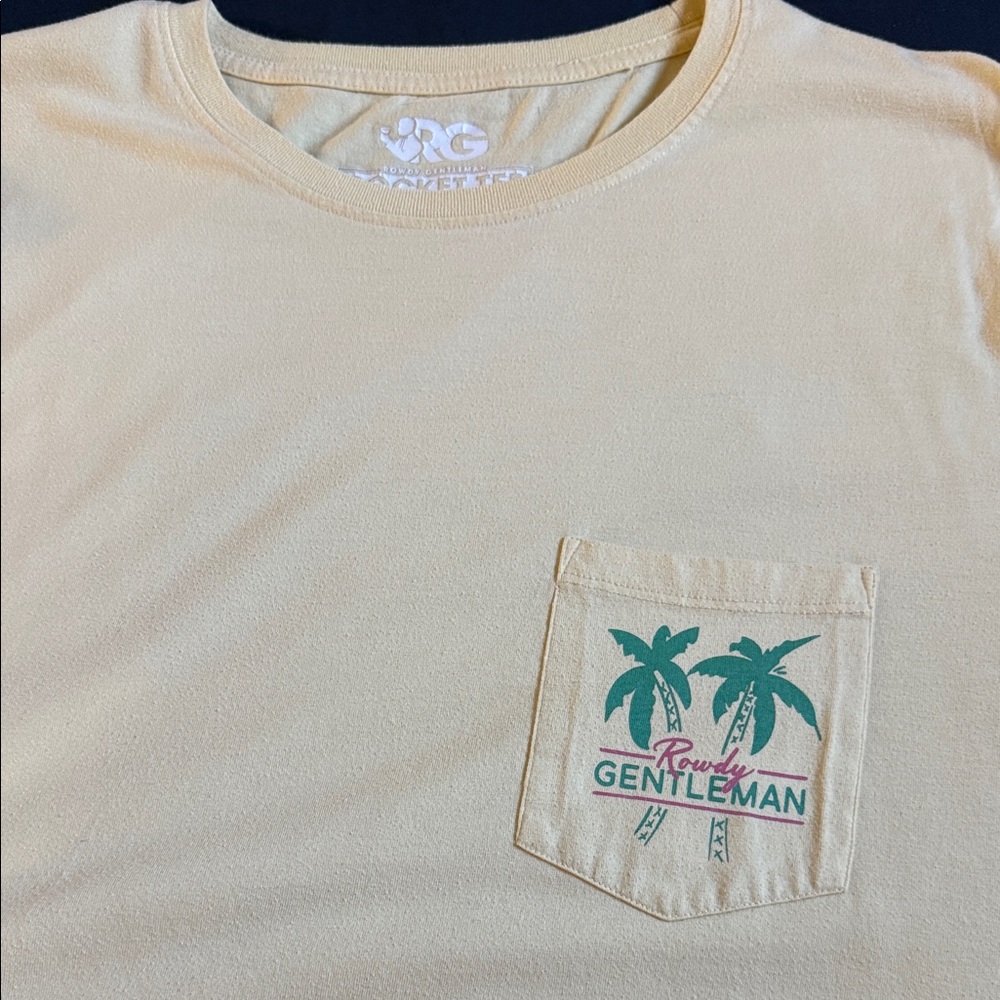 Rowdy Gentleman Beige Palm Tree Tee
